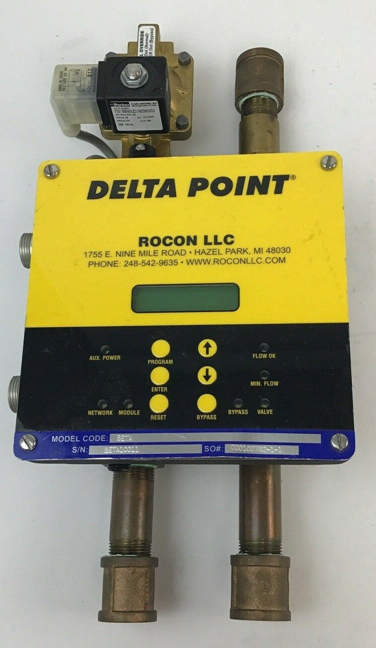 DELTA POINT MODEL CODE BETA FLOW METER S/N:BETA10011 W/PARKER VALVE 0