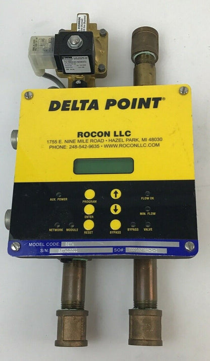DELTA POINT MODEL CODE BETA FLOW METER S/N:BETA10011 W/PARKER VALVE 0