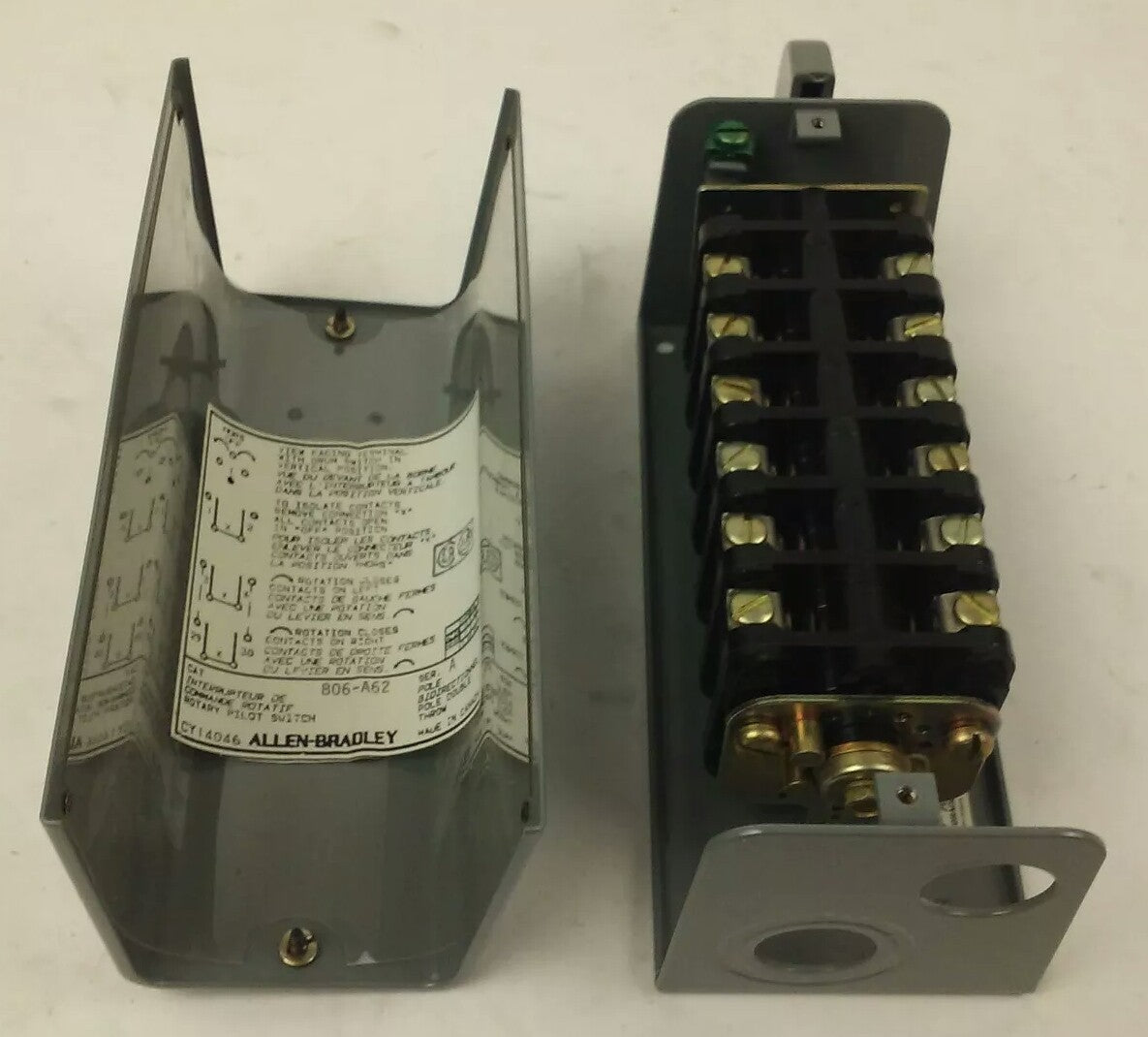 ALLEN BRADLEY 806-A62 SER. A, REVERSING DRUM SWITCH, 10A @ 600VAC,1A @ 115VDC2