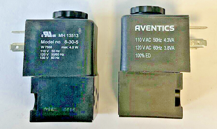 AVENTICS MH 13513 SOLENOID VALVE COIL 8-30-5 120VAC 60HZ 3.8VA ***LOTOF2***0