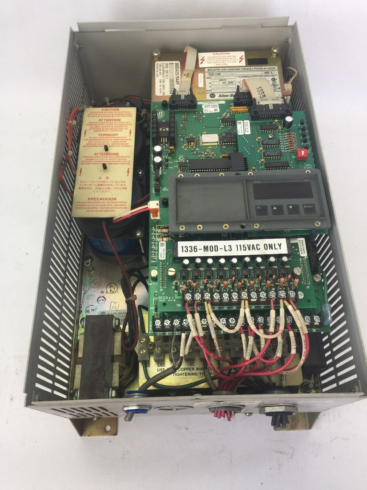 ALLEN BRADLEY 1336-B005-EAD-L3 CONSTANT TORQUE 3-PH AC DRIVE OUTPUT 380/415/460V2