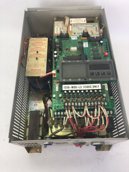 ALLEN BRADLEY 1336-B005-EAD-L3 CONSTANT TORQUE 3-PH AC DRIVE OUTPUT 380/415/460V2