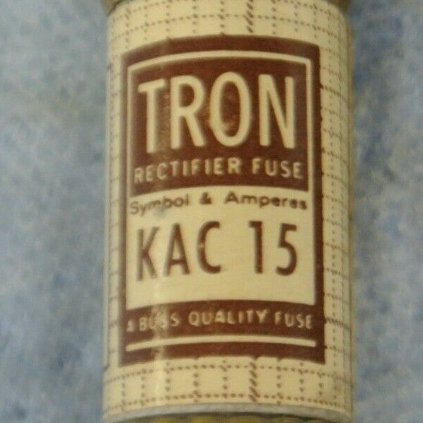 LOT of 4 / BUSS KAC15 RECTIFIER FUSE / 15A / 600V / NEW SURPLUS / KAC-151