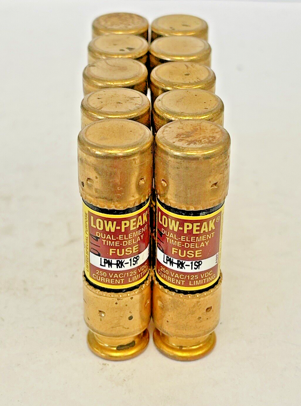 BUSSMANN - *BOX OF 10* - LPN-RK-1SP - 250 VAC- LOW-PEAK, DUAL-ELEMENT,TIME-DELAY1