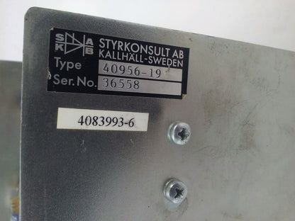 STYRKONSULT AB 40956-19 DC DRIVE BROKE PLASTIC LISTING AS PARTS REFERENCE PHOTOS1