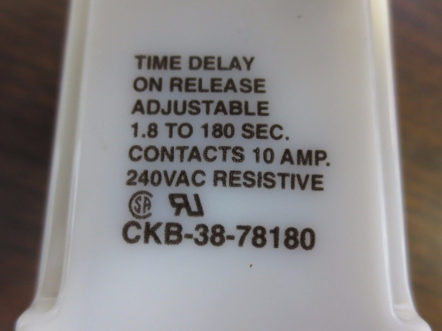POTTER & BRUMFIELD CKB-38-78180 TIME DELAY RELAY 1.8 to 180 SEC 10A, 240VAC 1