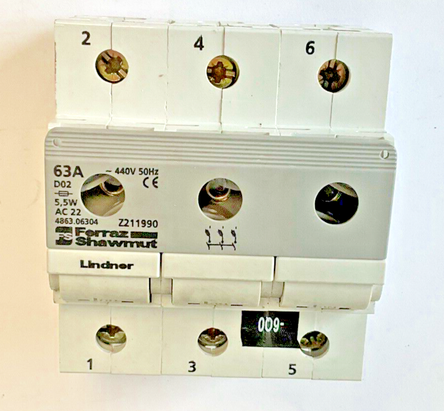 FERRAZ SHAWMUT Z211990 FUSE HOLDER 63A 5,5W 440VAC 50HZ0