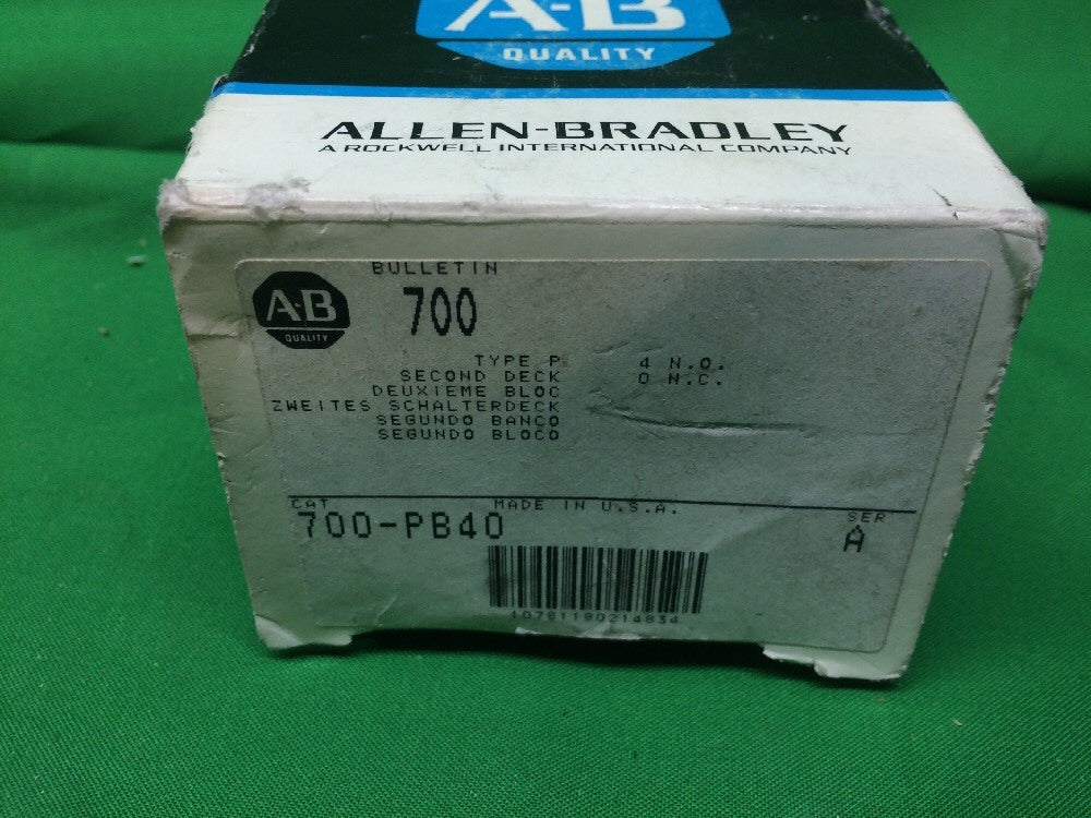 ALLEN BRADLEY TYPE P SECOND DECK MODEL 700-PB402