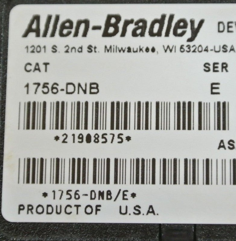 ALLEN-BRADLEY 1756-DNB DEVICENET BRIDGE / SCANNER MODULE - SERIES E1