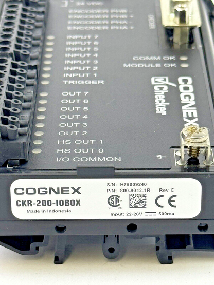COGNEX - CKR-200-10B0X REV. C - CHECKER MODULE - 900-9012-1R - INPUT 22-26 V3