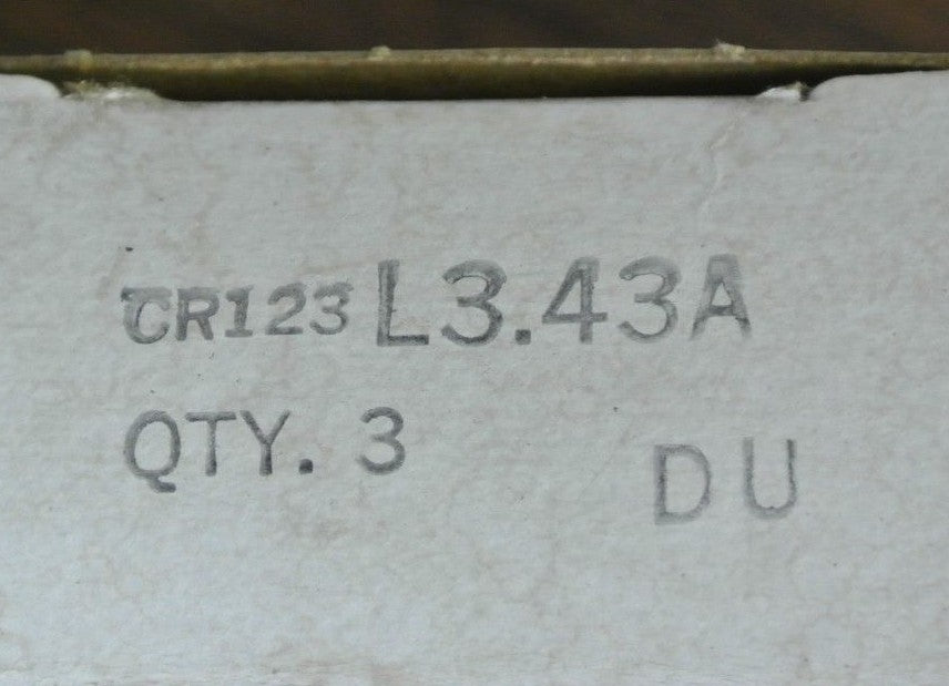 GE L343A / CR123L3.43A THERMAL OVERLOAD HEATER 2.7-2.9A - NEW SURPLUS - BOX of 34