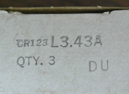GE L343A / CR123L3.43A THERMAL OVERLOAD HEATER 2.7-2.9A - NEW SURPLUS - BOX of 34