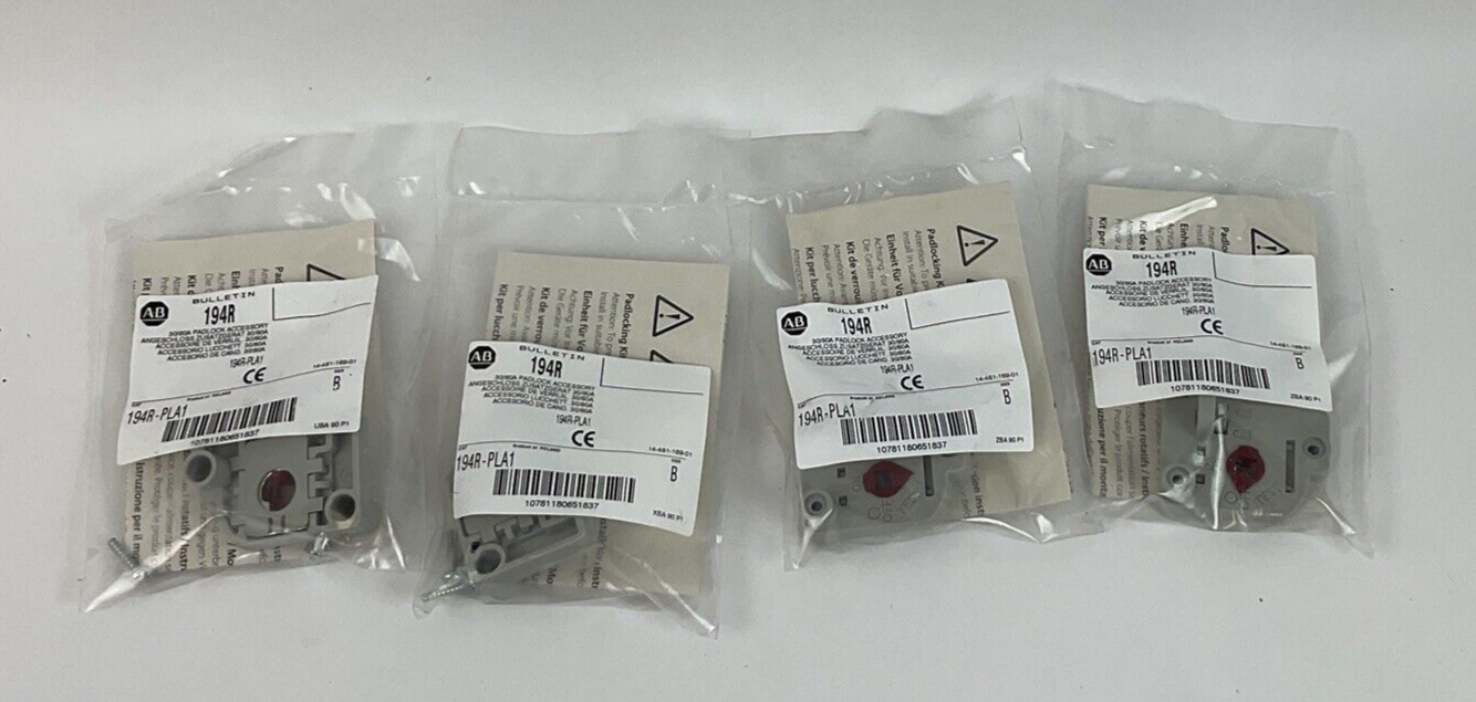 ALLEN BRADLEY 194R-PLA1 30/60A PADLOCK ACCESSORY SER.B ***LOTOF4***0