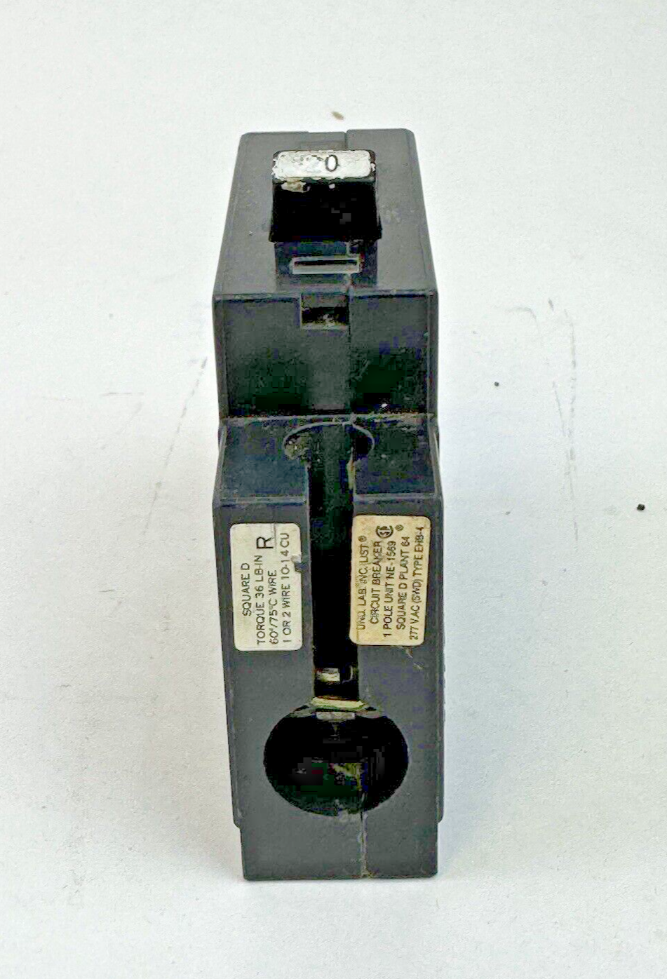 SQUARE D - EHB14020 - BOLT-ON CIRCUIT BREAKER - 1 POLE/20 A/ 277 VAC/ TYPE EHB43