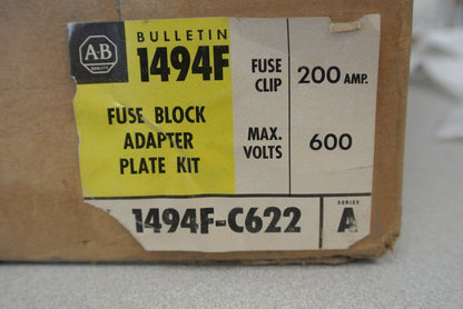 ALLEN-BRADLEY 1494F-C622 FUSE BLOCK ADAPTER PLATE KIT / 600V, 200A / NEW SURPLUS10