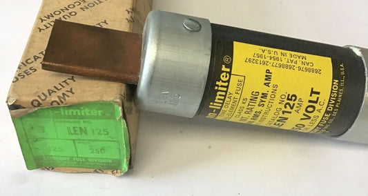 ECONOMY LEN125 ECON-LIMITER CLASS K5 125A 250V TIME DELAY DUAL ELEMENT0
