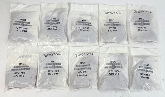 O-RING *LOT OF 1000* - S70-016 - SILICONE 70 DUROMETER O-RING -0160