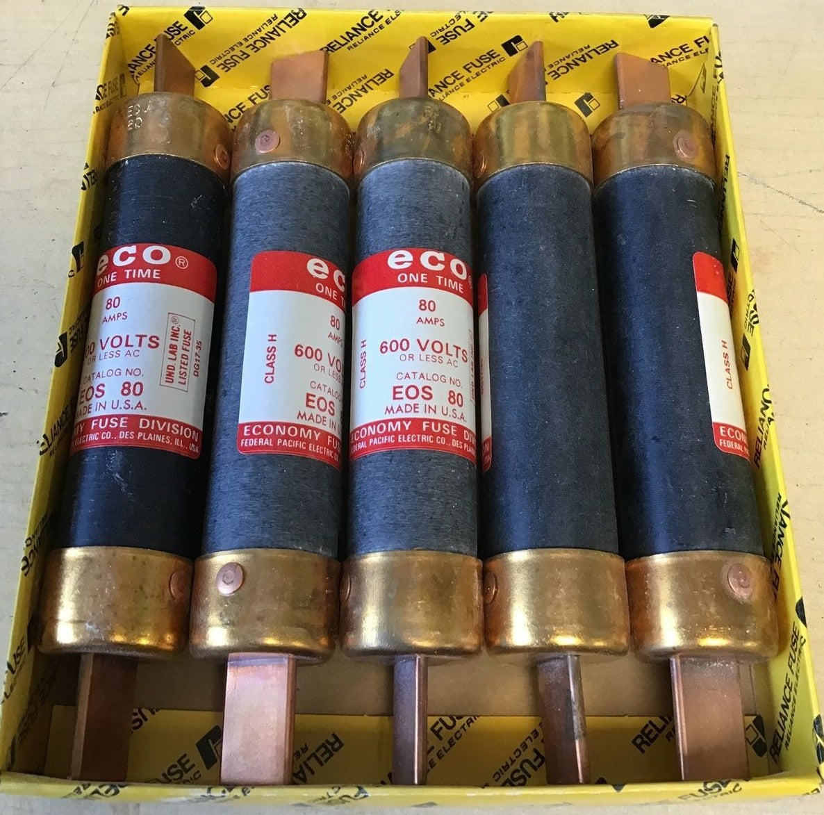 ECONOMY FUSE EOS 80 600VOLT 80AMP ***LOTOF5***2