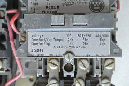 WESTINGHOUSE A900M0DAC / 505C806G01 - MODEL B - SIZE 0 STARTER 110/120V COIL 1