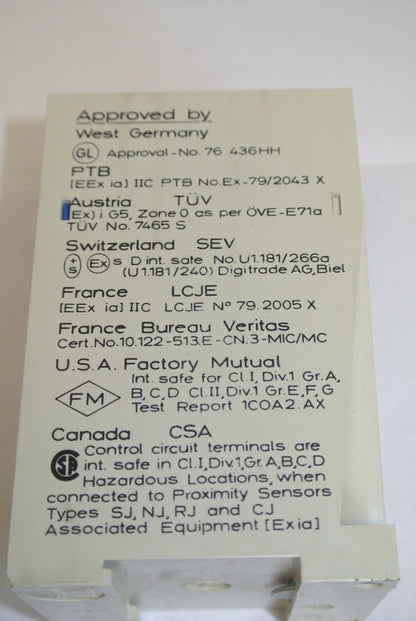 PEPPERL + FUCHS WE77/EX-2 ISOLATED SWITCH AMPLIFIER / PROX SENSOR - NEW SURPLUS6