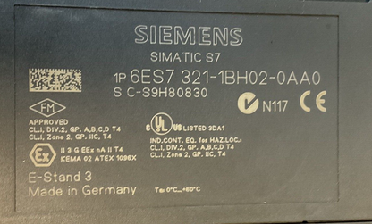 SIEMENS 6ES7 321-1BH02-0AA0 DIGITAL  CARD2
