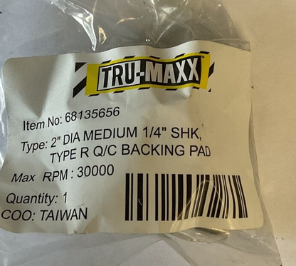TRU-MAXX 68135656 DISC BACKING PAD 2" RPM30000***LOTOF3***2