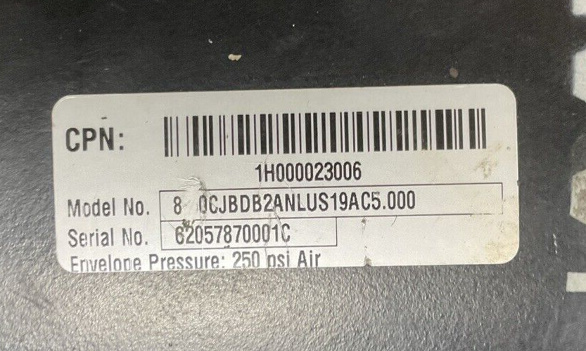 PARKER 8.00CJBDB2ANLUS19AC5.00 PNEUMATIC AIR CYLINDER 250PSI AIR1