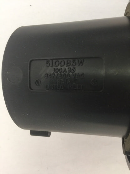 HUBBELL 4100B5W PIN & SLEEVE WATERTIGHT INLET 100A 600VAC 3 POLE 4 WIRE GROUNDIN2