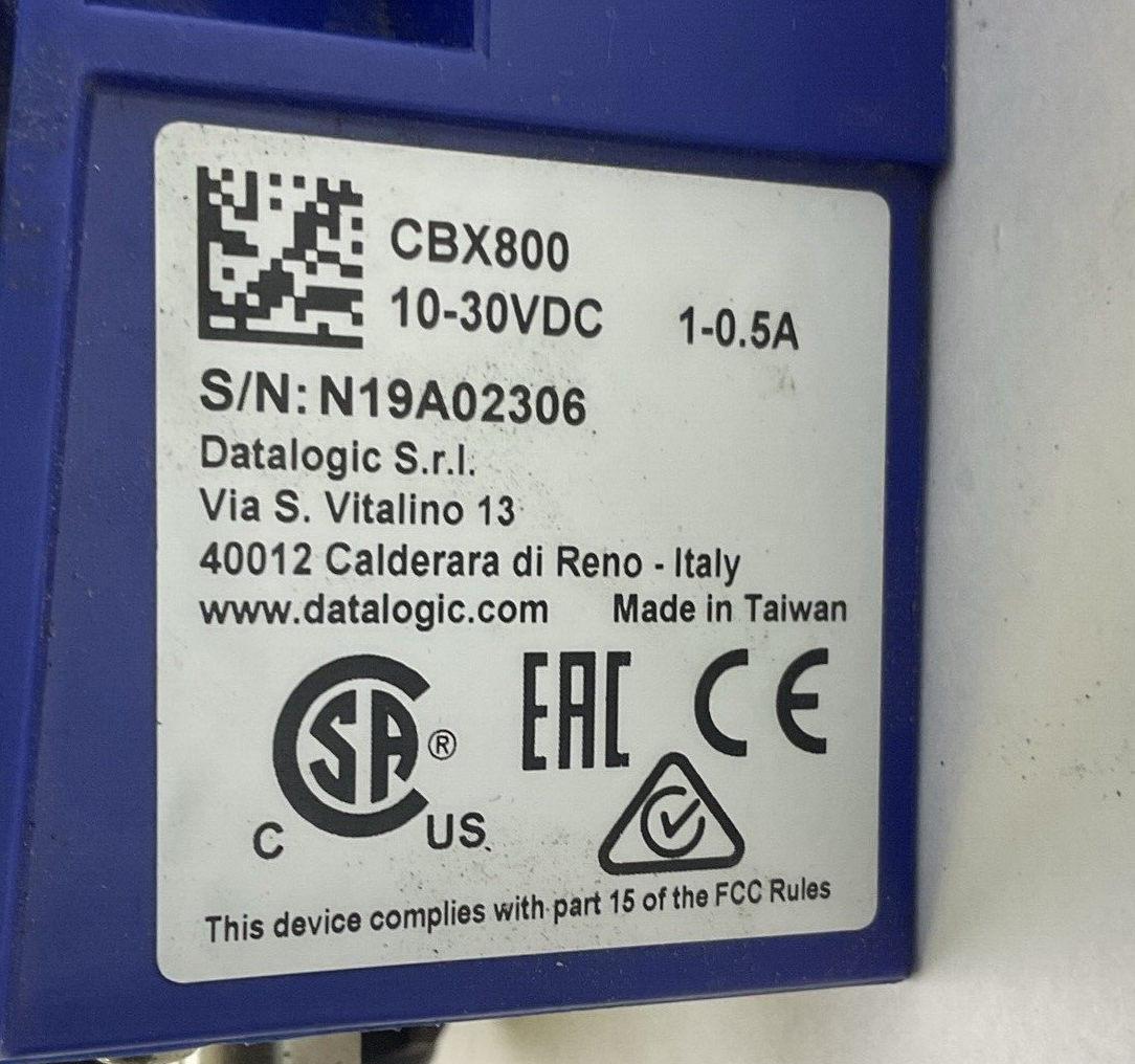 DATALOGIC CBX800 GATEWAY CONNECTOR BOX 10-30VDC 1-0.5A9