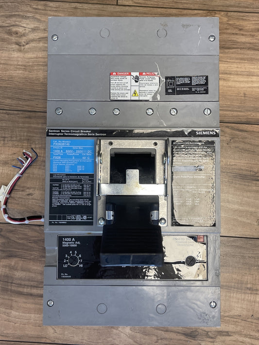 SIEMENS PXD63B140 SENTRON SERIES CIRCUIT BREAKER 1400A 600VAC 250VDC U07MN64AA0