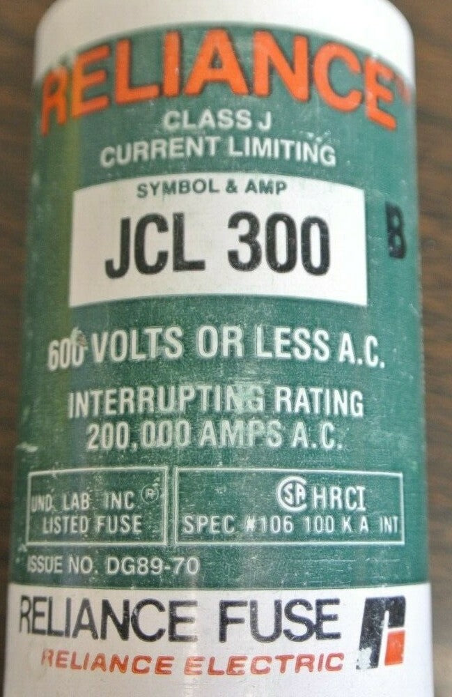 LOT of 3 / RELIANCE / ECONOMY / JCL-300 FUSE / 300A / 600V / NEW SURPLUS2