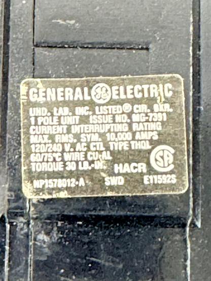 GE *LOT OF 3* - THQL1120 - CIRCUIT BREAKERS - 1 POLE, 20 A, 240 VAC, TYPE THQL3