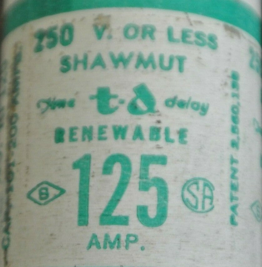 LOT of 3 / SHAWMUT RF125 RENEWABLE FUSE / 125A / 250V / NEW SURPLUS3