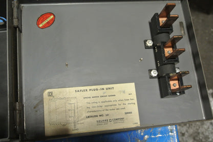 SQUARE D SD-9351 - SAFLEX FUSIBLE PLUG-IN DUCT / BUS PLUG - 230V, 30A, 3P, 3W3