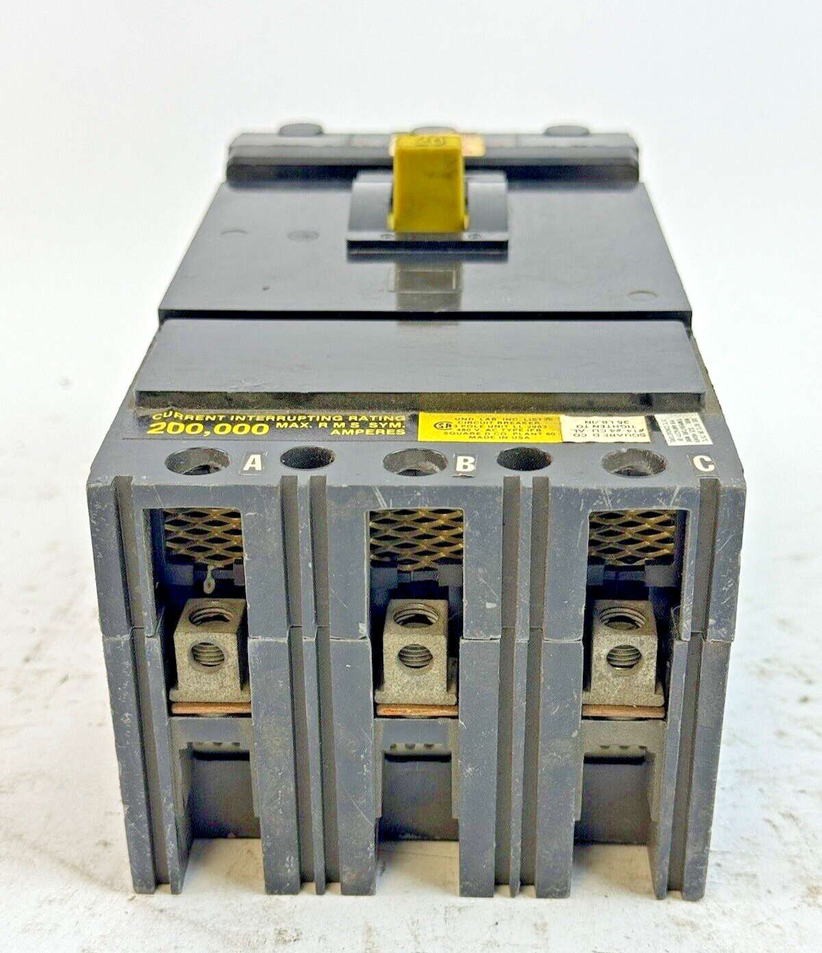 SQUARE D - IFB34020 - I-LINE MOLDED CASE CIRCUIT BREAKER - 20 AMP/3 POLE/480 VAC7