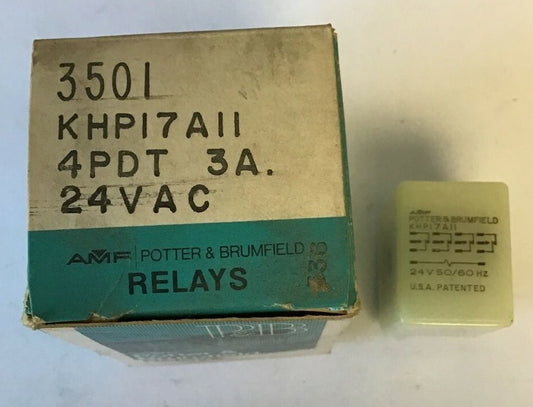 POTTER & BRUMFIELD KHP17A11 RELAY 4PDT 3A 24VAC0