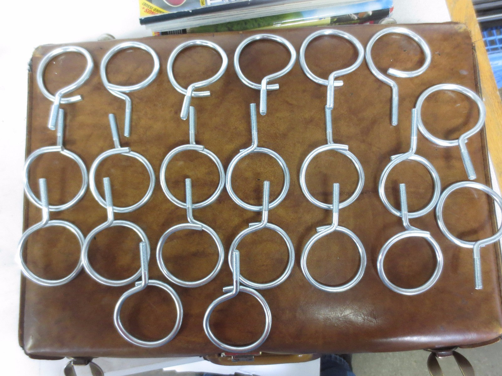 CHROME BRIDLE RINGS - 2" - 1/4" THREAD - NEW SURPLUS - LOT of 224