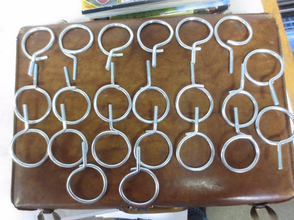 CHROME BRIDLE RINGS - 2" - 1/4" THREAD - NEW SURPLUS - LOT of 224