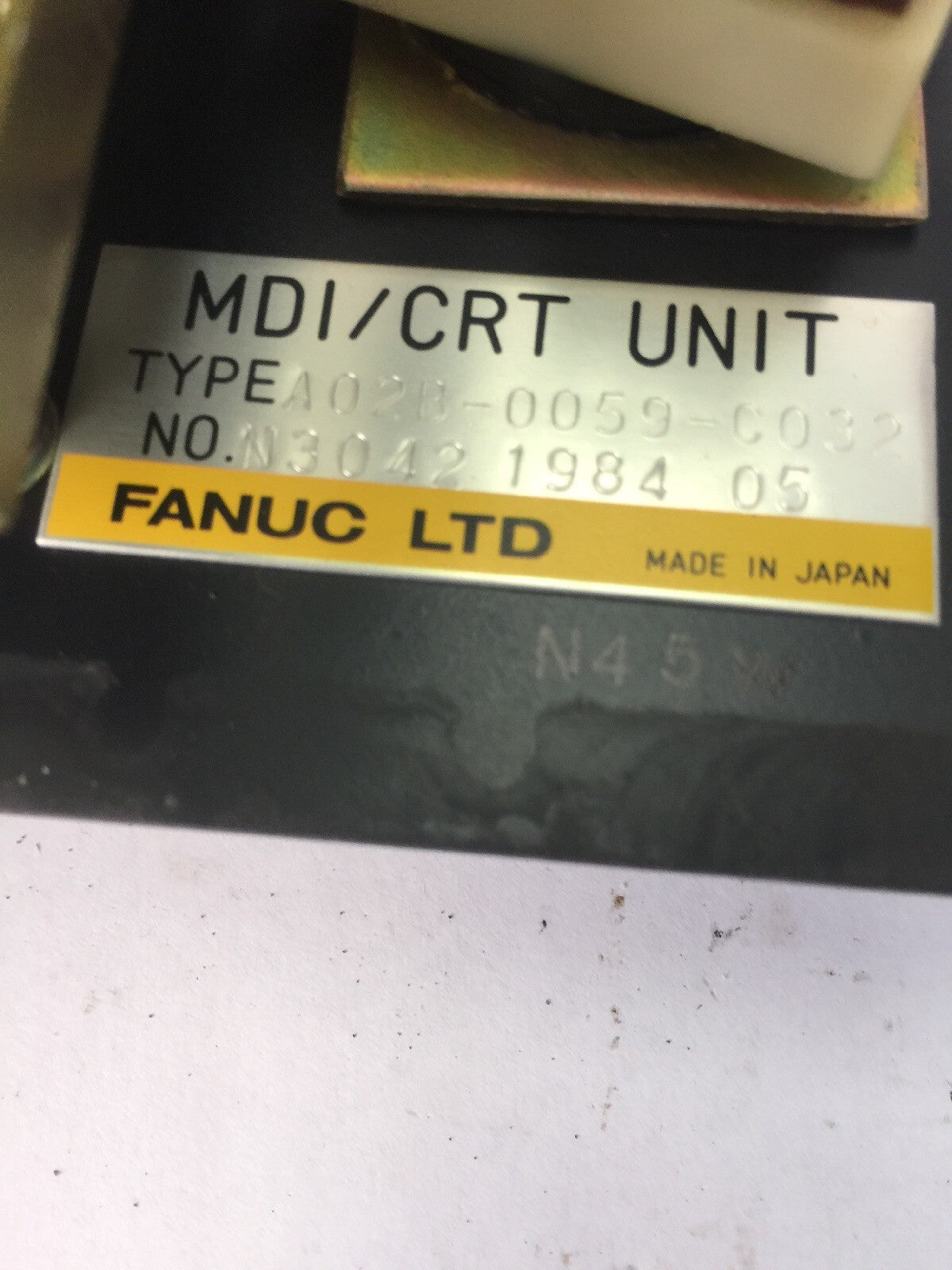 FANUC A02B-0059-C032 MDI/CRT UNIT A61L-0001-0072 A20B-0007-0030/02A3