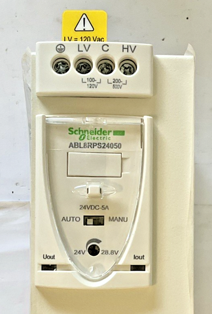SCHNEIDER ELECTRIC ABL8RPS24050 POWER SUPPLY MODICON 940561 24VDC 5A 500VAC8