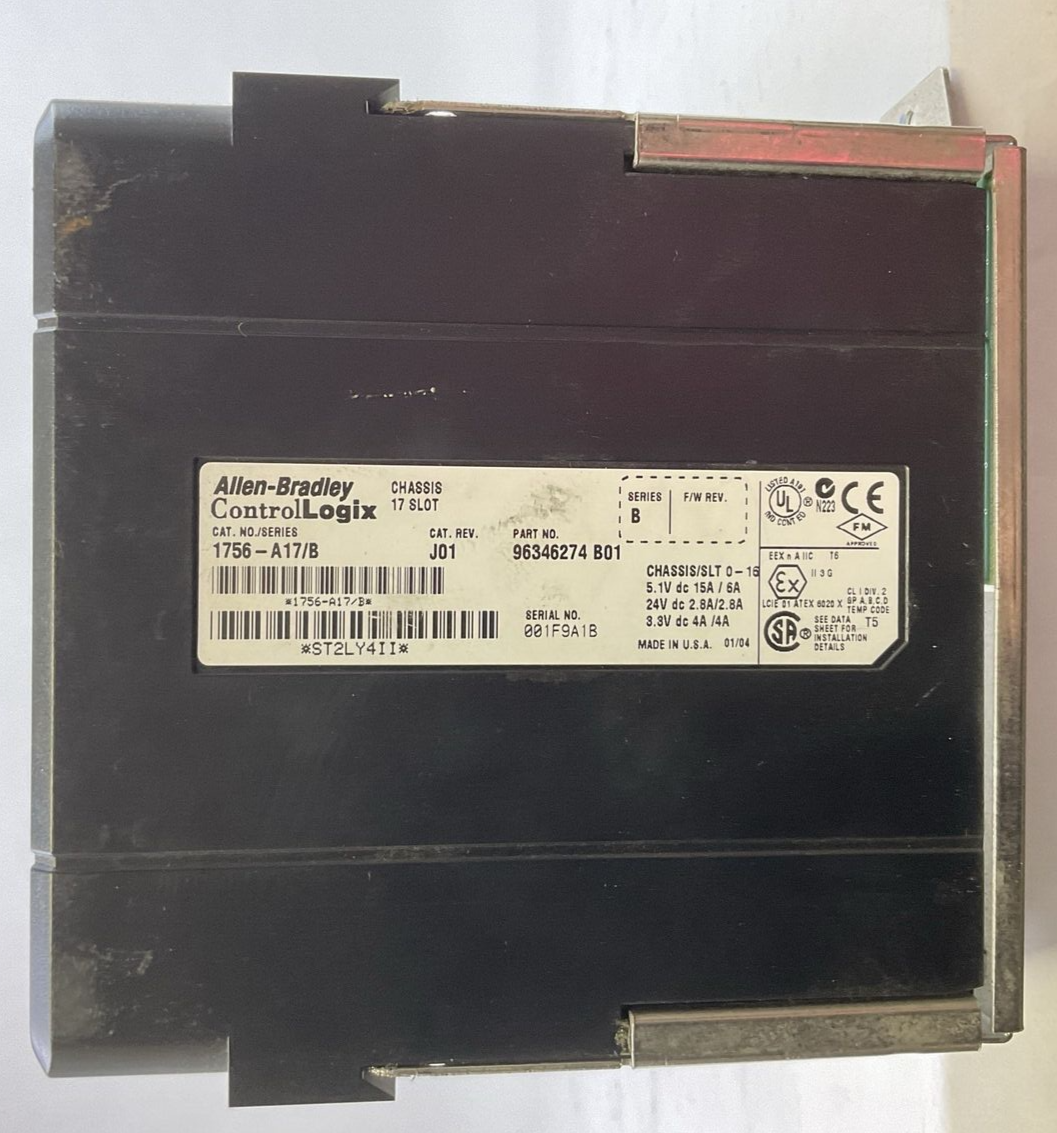 ALLEN BRADLEY 1756-A17 SER B CAT REV J01 17 SLOT CHASSIS0