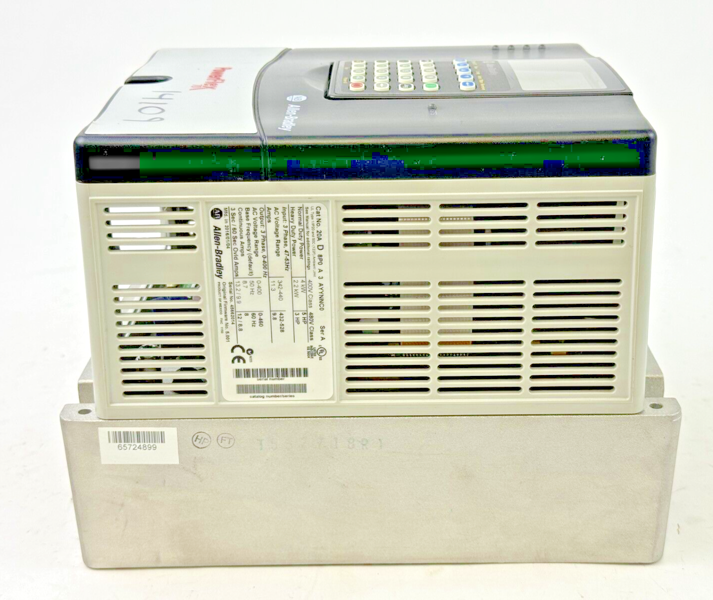 ALLEN-BRADLEY - 20AD8P0A3AYYNNC0 SER. A FW. 5.001 - POWERFLEX 70-480 VAC/3 PHASE12