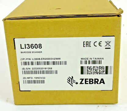 ZEBRA LI3608-ER20003VZWW BARCODE SCANNER0