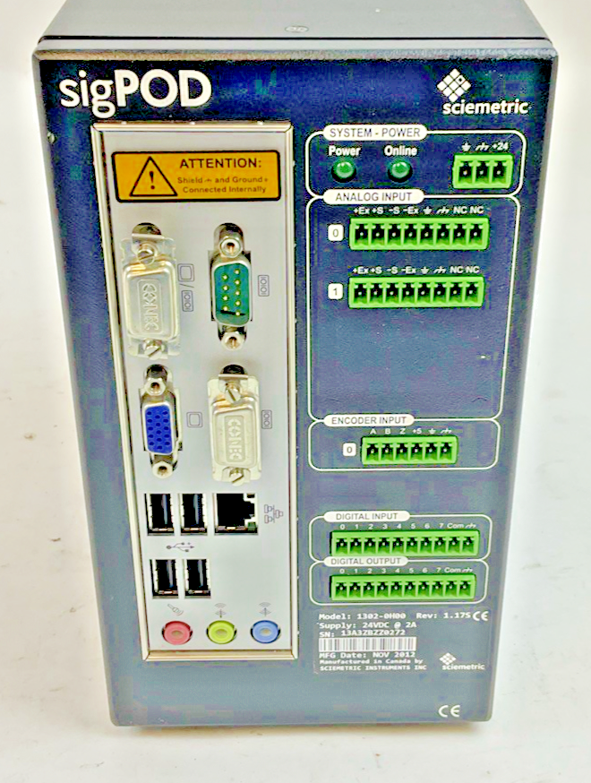 SCIEMETRIC 1302-0H00 SIGPOD CONTROL MODULE REV. 1.175 24VDC 2A0
