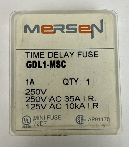 MERSEN GDL1-MSC TIME DELAY FUSE 250V 1A (BOX OF 5)0