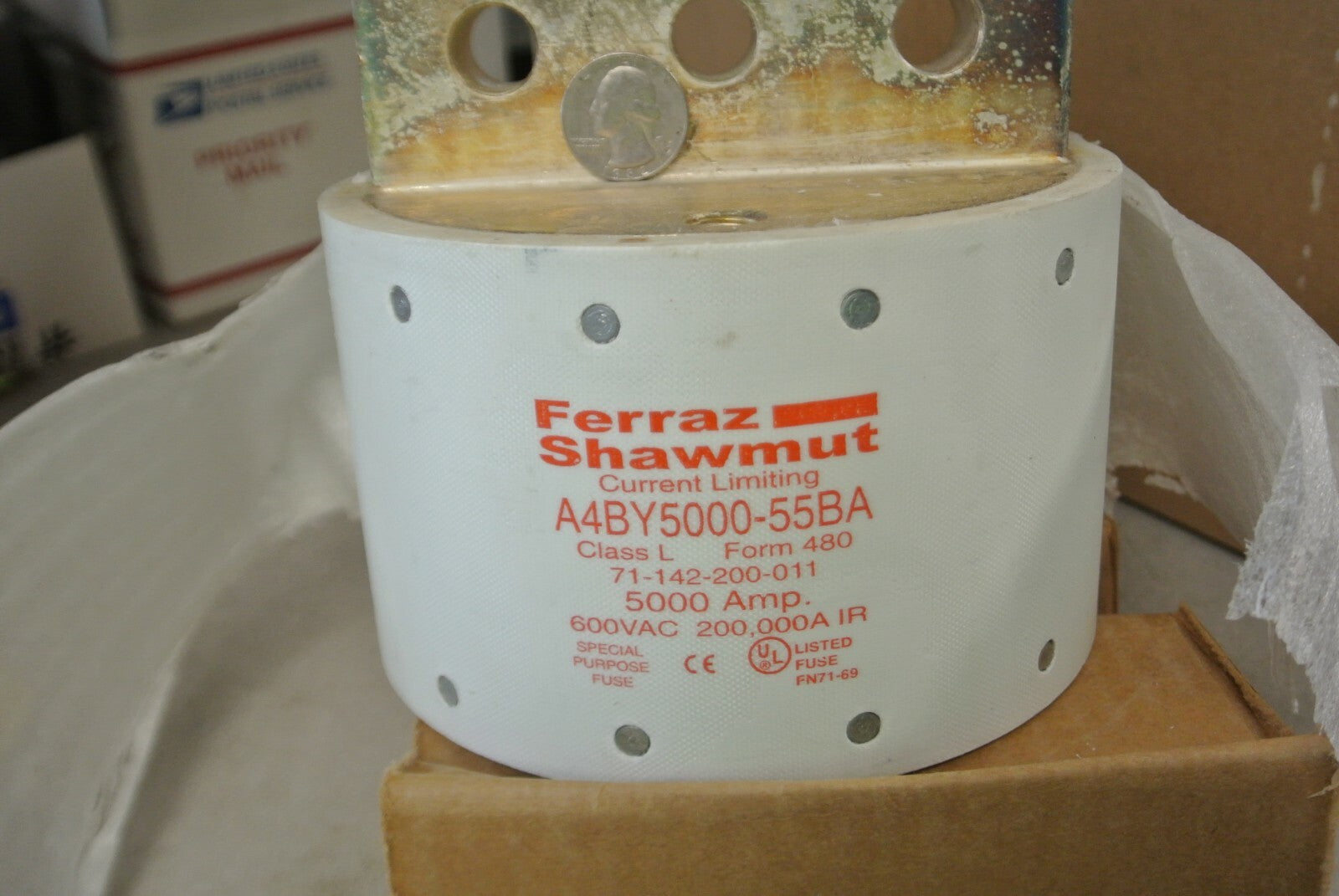 FERRAZ-SHAWMUT A4BY5000-55BA FUSE / 5000A / 600V / NEW SURPLUS4