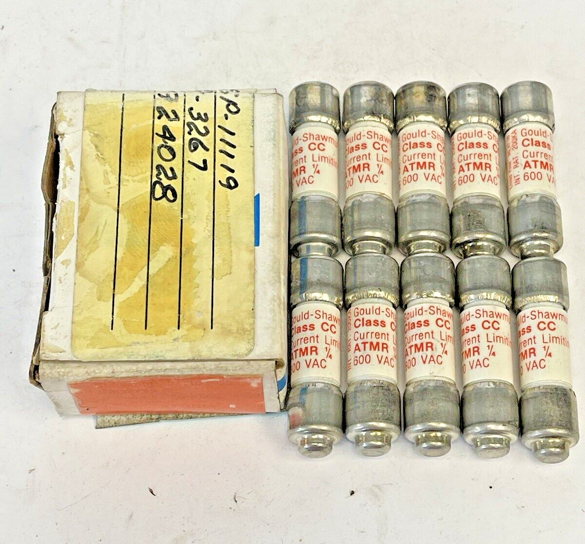 GOULD SHAWMUT - *BOX OF 10* - ATMR 1/4 - 600 VAC, CURRENT-LIMITING FUSE CLASS CC0