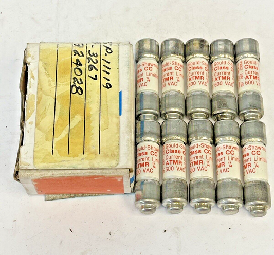 GOULD SHAWMUT - *BOX OF 10* - ATMR 1/4 - 600 VAC, CURRENT-LIMITING FUSE CLASS CC0