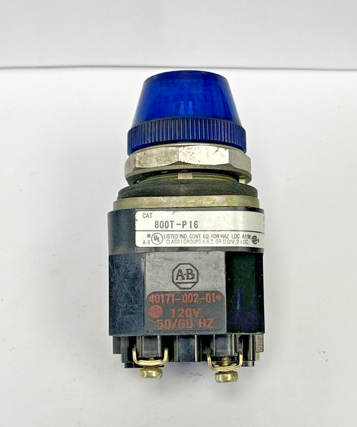 ALLEN BRADLEY - 800T-P16 -SER T-PILOT LIGHT-BLUE, 120V AC 50/60 Hz, 755/1866 LAM0