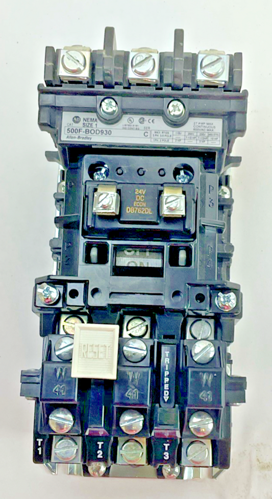 ALLEN BRADLEY 500F-BOD930 SER.C STARTER W/DB762DL COIL 592-EUTB, 595-A020